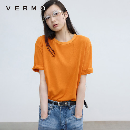 VERMO柔软亚麻棉水洗经典T恤