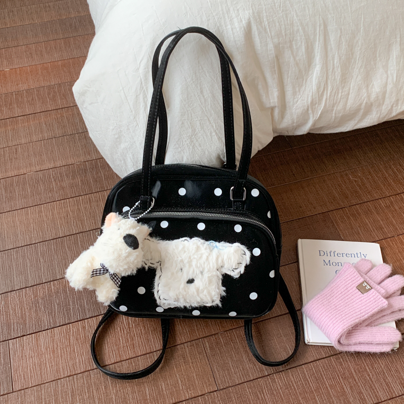 超火网红可爱西高地托特包包女学院风多功能双肩背包大容量电脑包