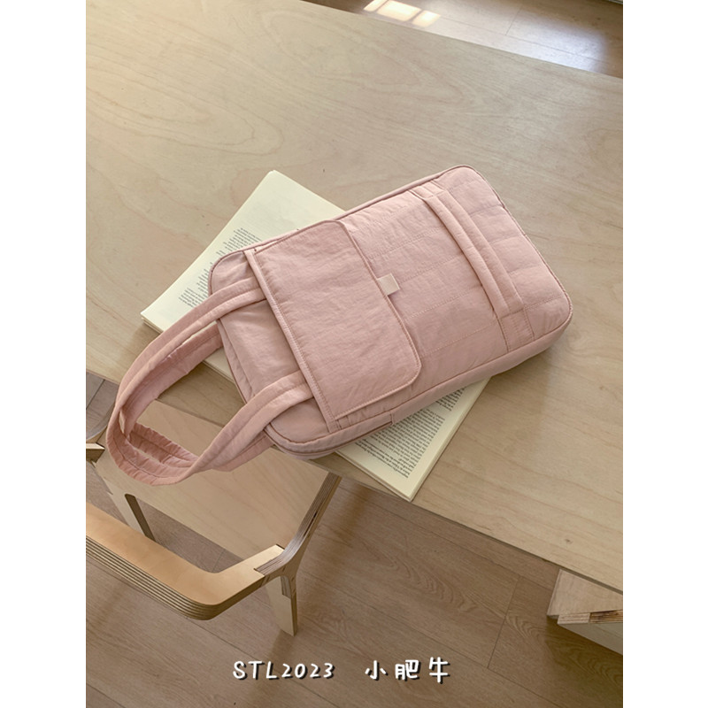 韩国小众手提电脑包包女2026新款潮多用途通勤包简约大容量托特包