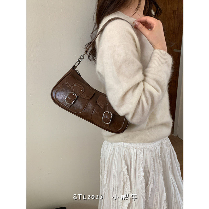 美拉德复古辣妹腋下包包女2026新款高级感时尚小众中古单肩斜挎包,箱包皮具/热销女包/男包,通用款女包,淘宝优惠券,粉丝福利购,淘宝优惠卷