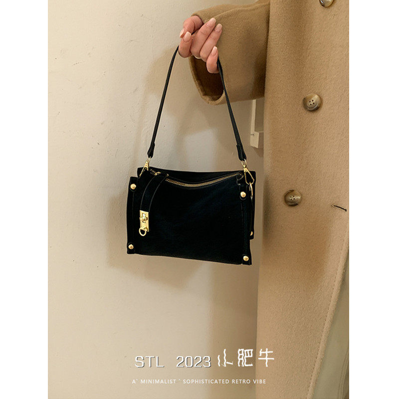 轻奢麂皮绒小方包包女2025新款小众盒子包高级感复古手提斜挎包,箱包皮具/热销女包/男包,通用款女包,淘宝优惠券,粉丝福利购,淘宝优惠卷