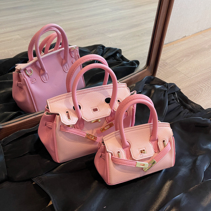 粉色凯莉包包女士2024新款潮韩国高级洋气斜挎包单肩斜挎通勤包,箱包皮具/热销女包/男包,通用款女包,淘宝优惠券,粉丝福利购,淘宝优惠卷