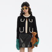 N·MORE设计师品牌 秋冬针织衫 女圆领气质外套小众上衣