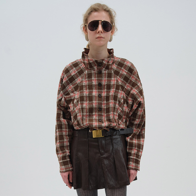 【曹曦文同款】NMORE设计师品牌 25秋季新款造型领廓形羊毛短外套