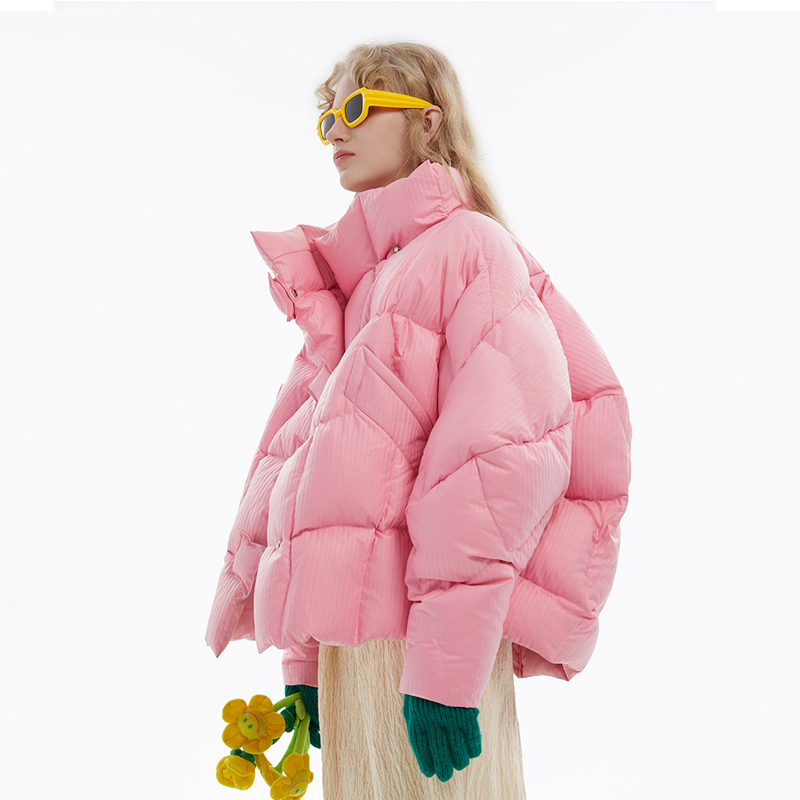 N·MORE立领灯笼袖鹅绒服