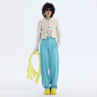 针织衫 方形领大口袋短款 外套 秋冬 N·MORE设计师品牌