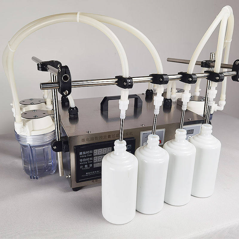 灌装机小型全自动四头60瓦智能数控白酒液体定量分装设备机械