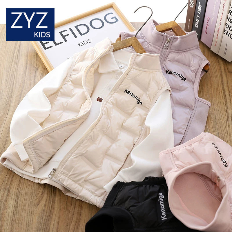 男童冬羽绒马甲保暖校服内搭神器