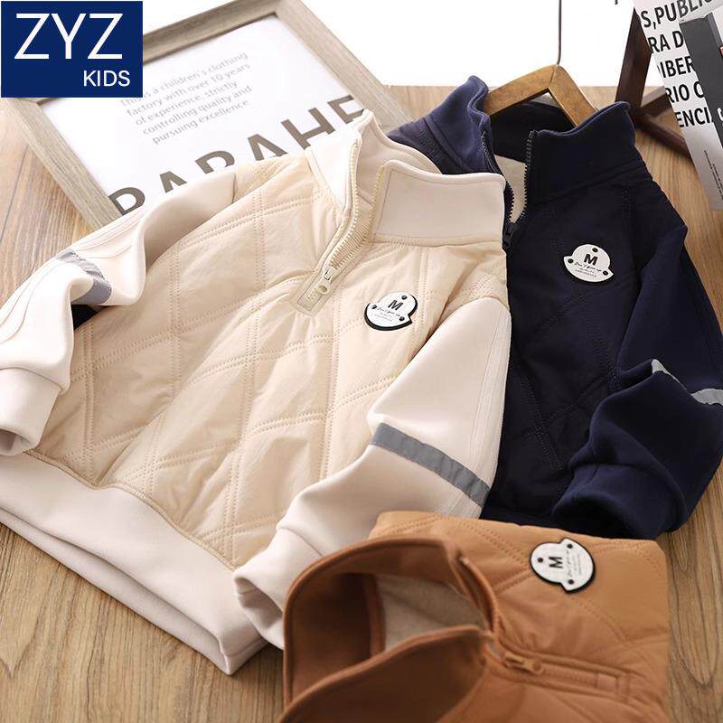 男童冬季加厚夹棉保暖蚕丝卫衣潮