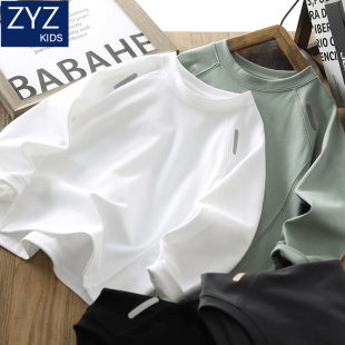 圆领打底衫 男童春装 儿童春秋季 T恤2026新款 男孩潮酷休闲上衣 长袖