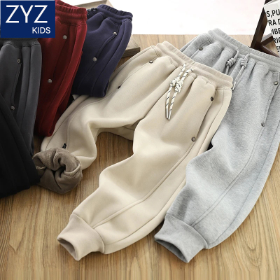 男童冬款加绒裤子防风束脚保暖潮