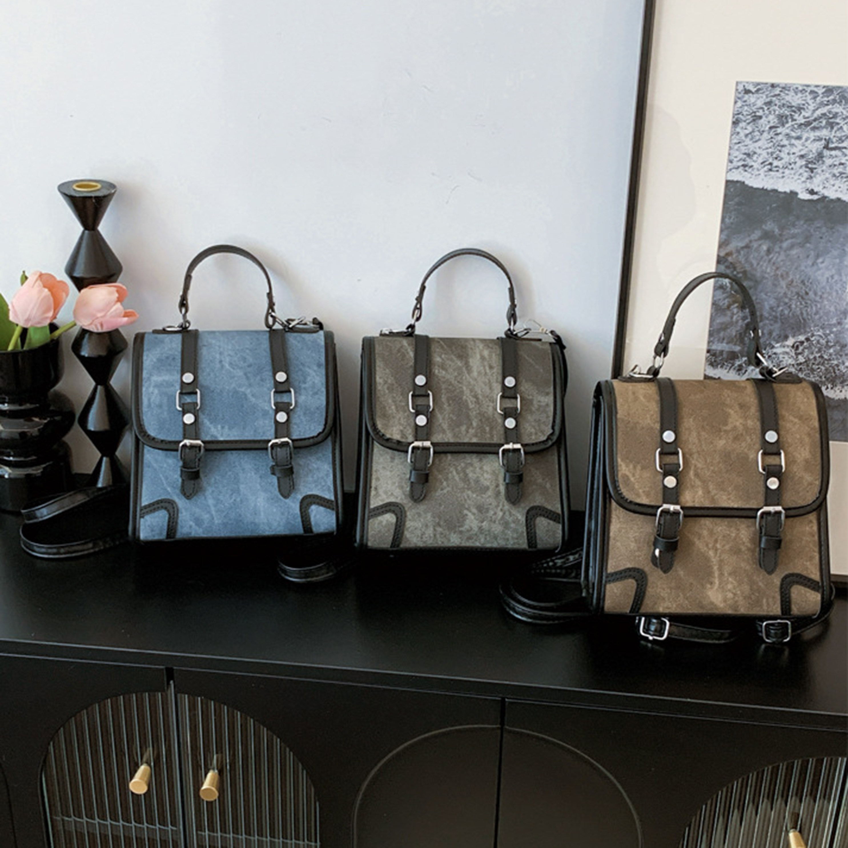 JK小众复古双肩学生书包