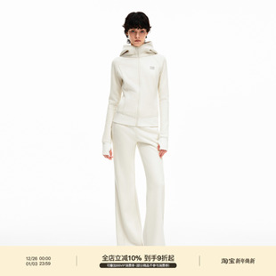 上衣微喇裤 PUKI 显瘦休闲运动套装 分割结构 醋酸