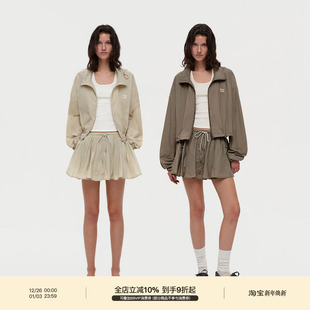排扣抽绳运动裙裤 衬衫 原创户外运动设计感防晒外套套装 PUKI