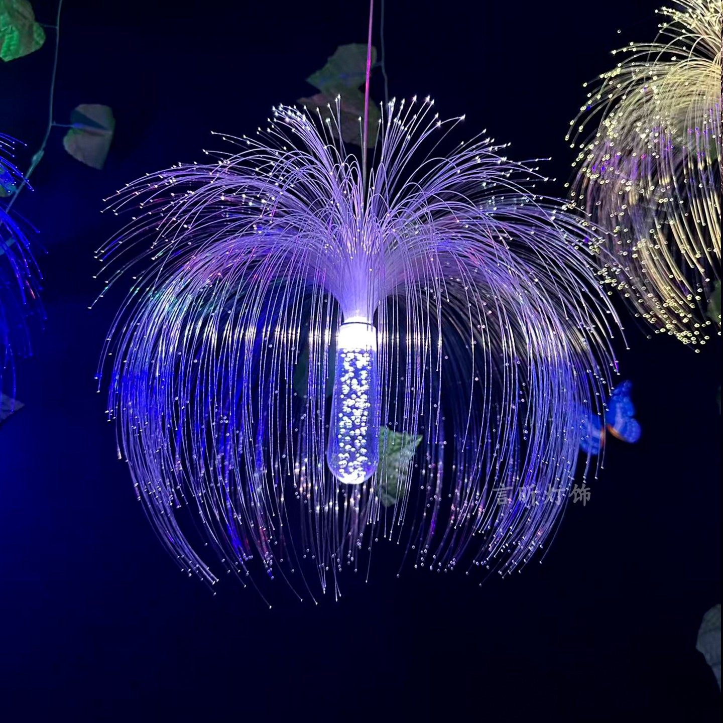 网红酒吧宴会厅氛围吊灯七彩变色光纤水母灯音乐餐厅休闲娱乐装饰,家装灯饰光源,酒店/宴会厅/餐饮吊灯,淘宝优惠券,粉丝福利购,淘宝优惠卷