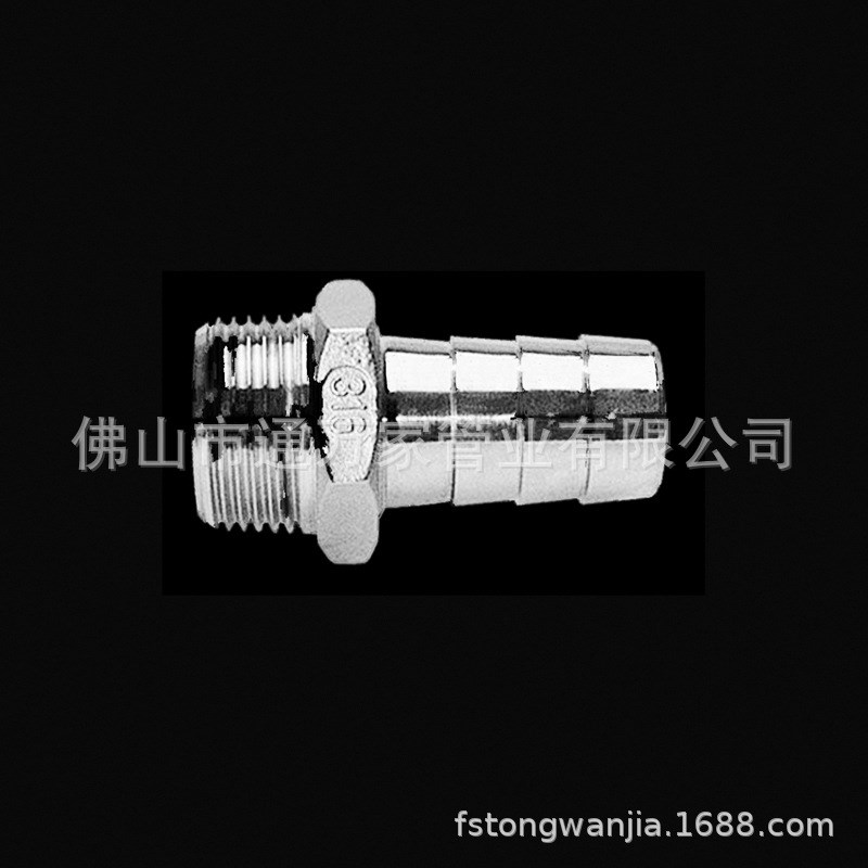304/316不锈钢六角皮管接头 六角外丝软管接头 宝塔水管气管接头