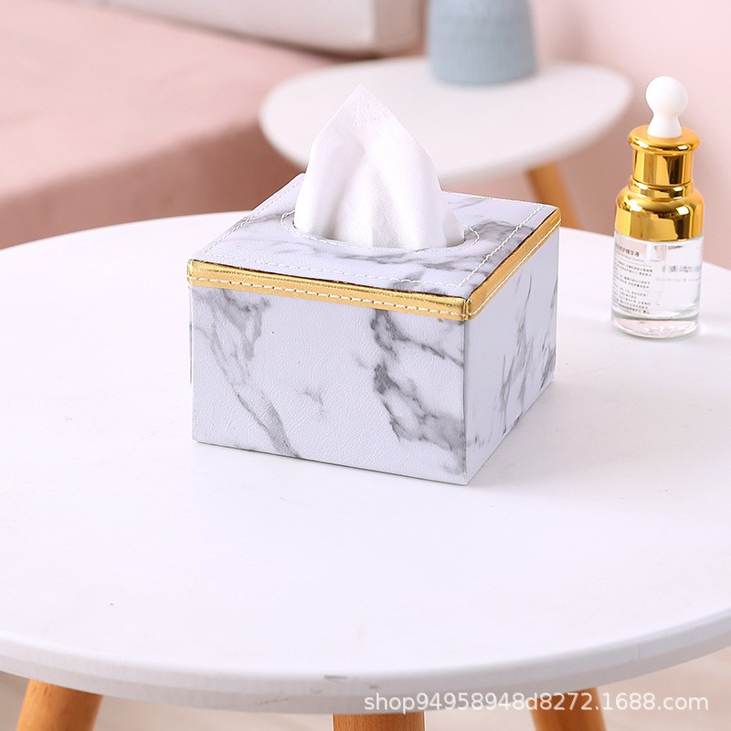 皮革纸巾盒抽纸盒客厅家用创意茶几多功能纸抽盒遥控器桌面收纳盒