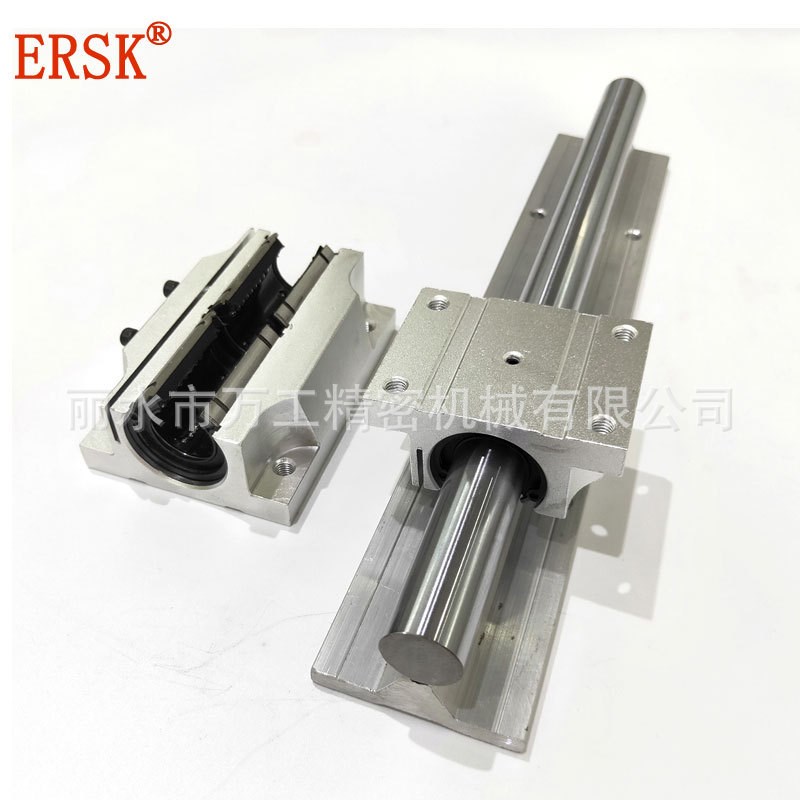 铝托圆柱直线导轨 高碳钢滑轨滑道 镀铬光轴滑轨TBR30