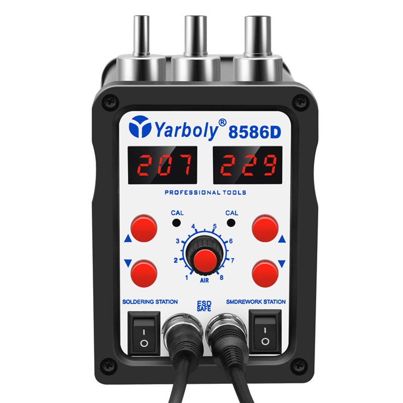 8586D 热风拆焊台二合一 后焊维修电烙铁热风枪数显控温