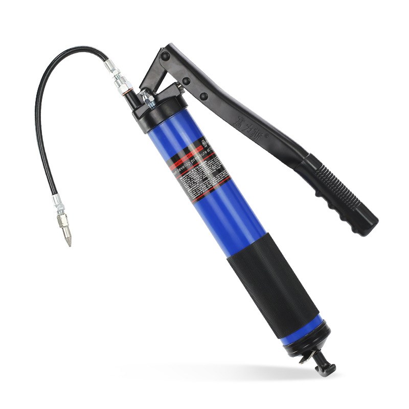 蓝色手动双压杆式黄油枪600cc牛油枪双活塞机器注油枪铲车黄油枪