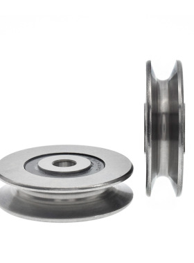 金属U槽轴承滑轮不锈钢轴承r3/r5钢丝绳滚轮编织机导轮8*50*13