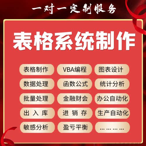 EXCEL办公财务出入库表格VBA宏系统定制函数设计制作数据工作代做