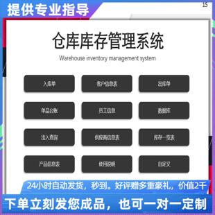 原创设计仓库库存管理系统EXCEL表格WPS系统定制