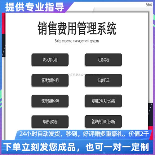 原创设计销售费用管理系统EXCEL表格WPS系统定制