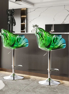 花瓣透明椅办公室酒吧吧台椅轻奢