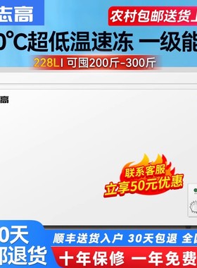 志高228/388L冰柜家用商用大容量冷藏冷冻柜保鲜省电卧式速冻冷柜