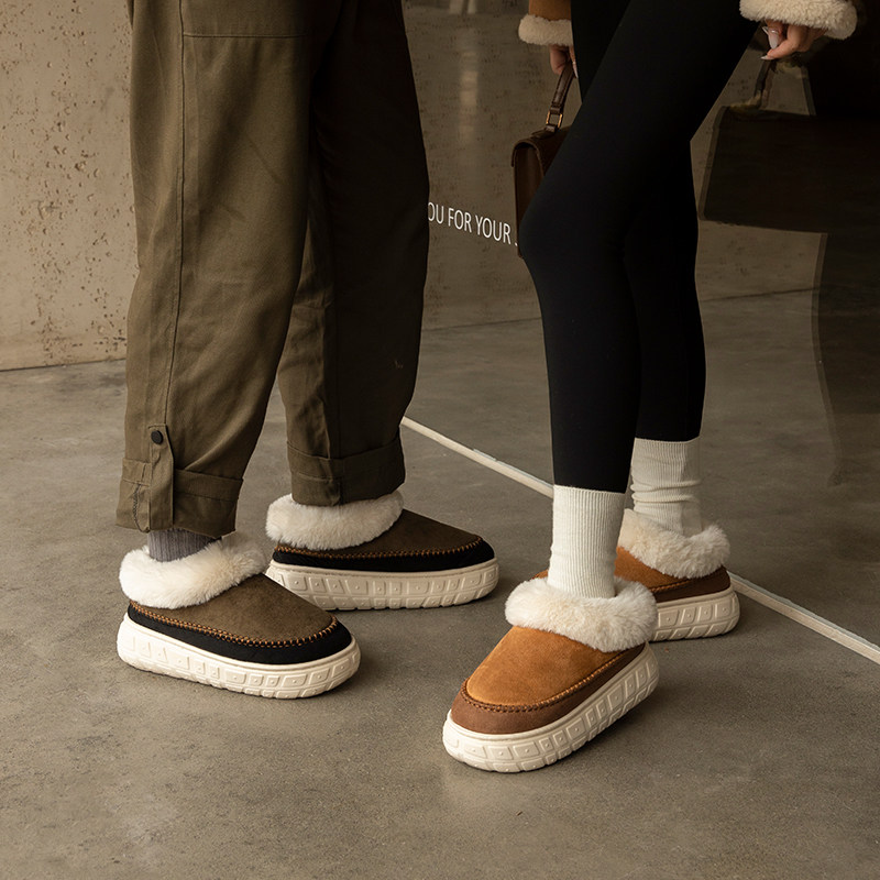 亚束岩舒逸茉2025新款棉鞋女冬季厚底棉拖家居秋冬保暖毛毛绒拖鞋,流行男鞋,棉鞋,淘宝优惠券,粉丝福利购,淘宝优惠卷