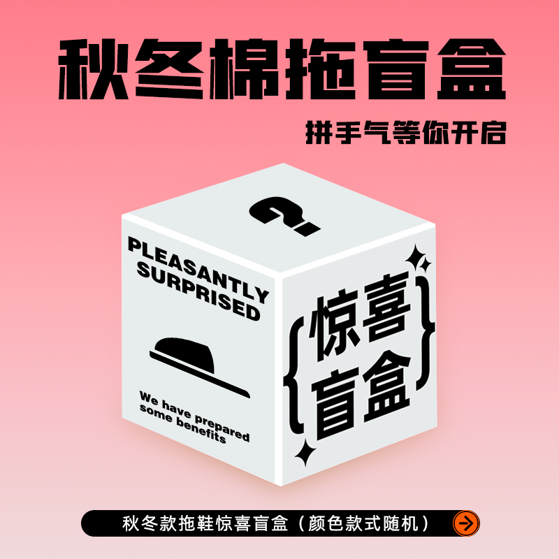 亚束盲盒款式随机秋冬棉拖
