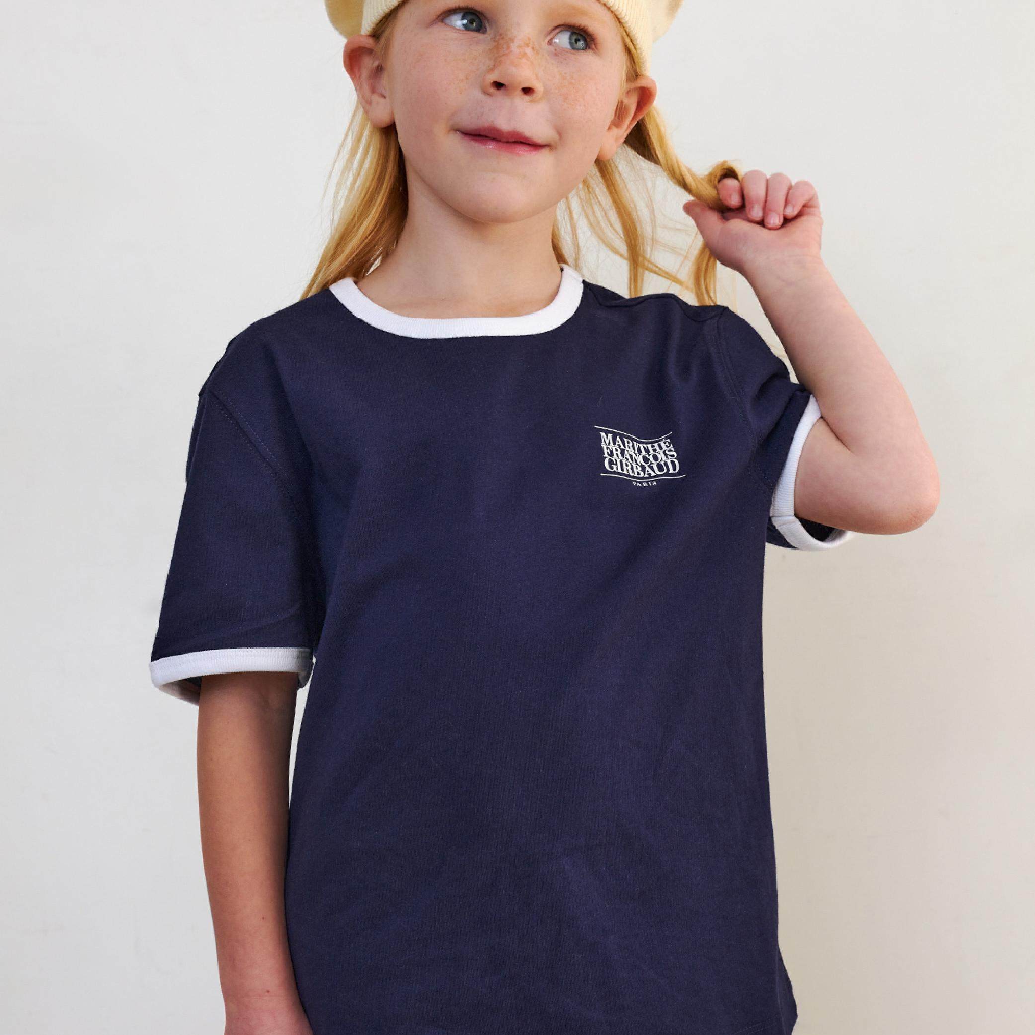 韩国Marithe2025夏季新款儿童纯棉t恤男女中小童圆领拼接撞色短袖,童装/婴儿装/亲子装,T恤,淘宝优惠券,粉丝福利购,淘宝优惠卷