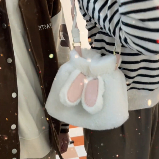 手工编织diy包包绒绒兔子自制材料包兔年送女友礼物毛绒包单肩包