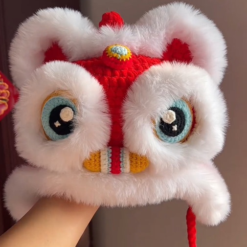 2026新年虎头帽子材料包秋冬手工编织保暖可爱钩针绒卡通虎头帽,服饰配件/皮带/帽子/围巾,DIY编织材料包,淘宝优惠券,粉丝福利购,淘宝优惠卷