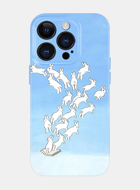 书里的兔~可爱创意适用苹果16promax手机壳15iphone13小米14华为mate60菲林pura70荣耀200nova12oppo全包vivo