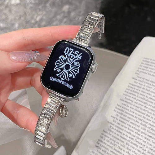 适用iwatch表带新款s11代满钻手镯苹果手表iwatch9/s876se3小米10