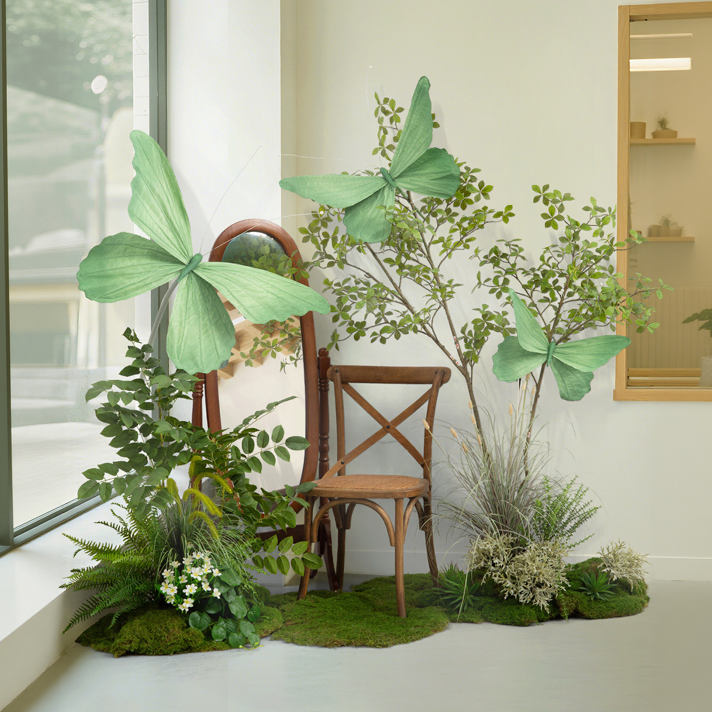 室内高级感仿真绿植苔藓造景摆件