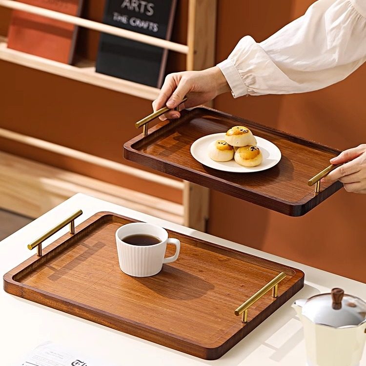 2025新款竹木托盘家用餐盘餐具木质点心盘酒店茶盘带把手竹盘子,餐饮具,盘,淘宝优惠券,粉丝福利购,淘宝优惠卷