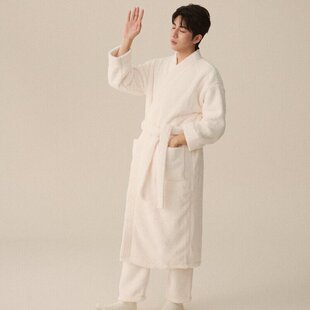 澡堂浴衣成人专用浴袍女款2025新款冬连体睡衣加长秋冬春秋加厚休