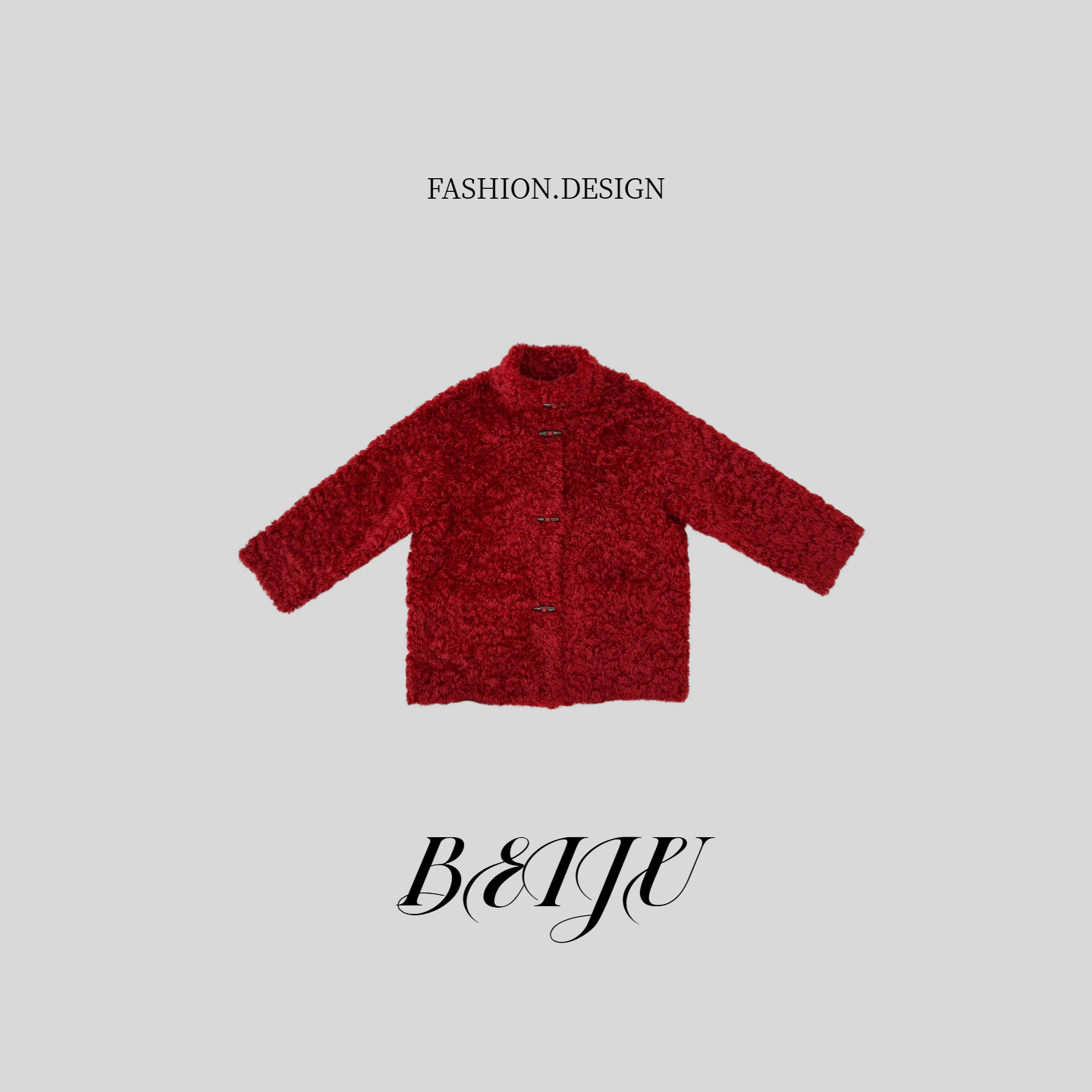 BEIJU【红丝绒】极简风女立领保暖显瘦小个子平替毛绒外套6826,女装/女士精品,短外套,淘宝优惠券,粉丝福利购,淘宝优惠卷