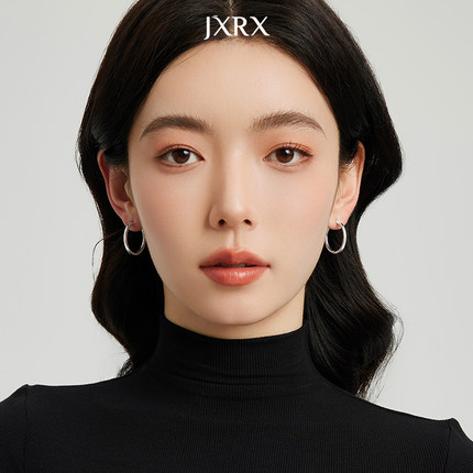 JXRX医用钛钢圆圈耳环女轻奢高级感耳圈素圈耳钉养耳洞圈圈耳饰