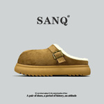 外贸美国单全绒内里棉鞋冬季保暖抗寒勃肯鞋男时尚休闲居家半拖鞋