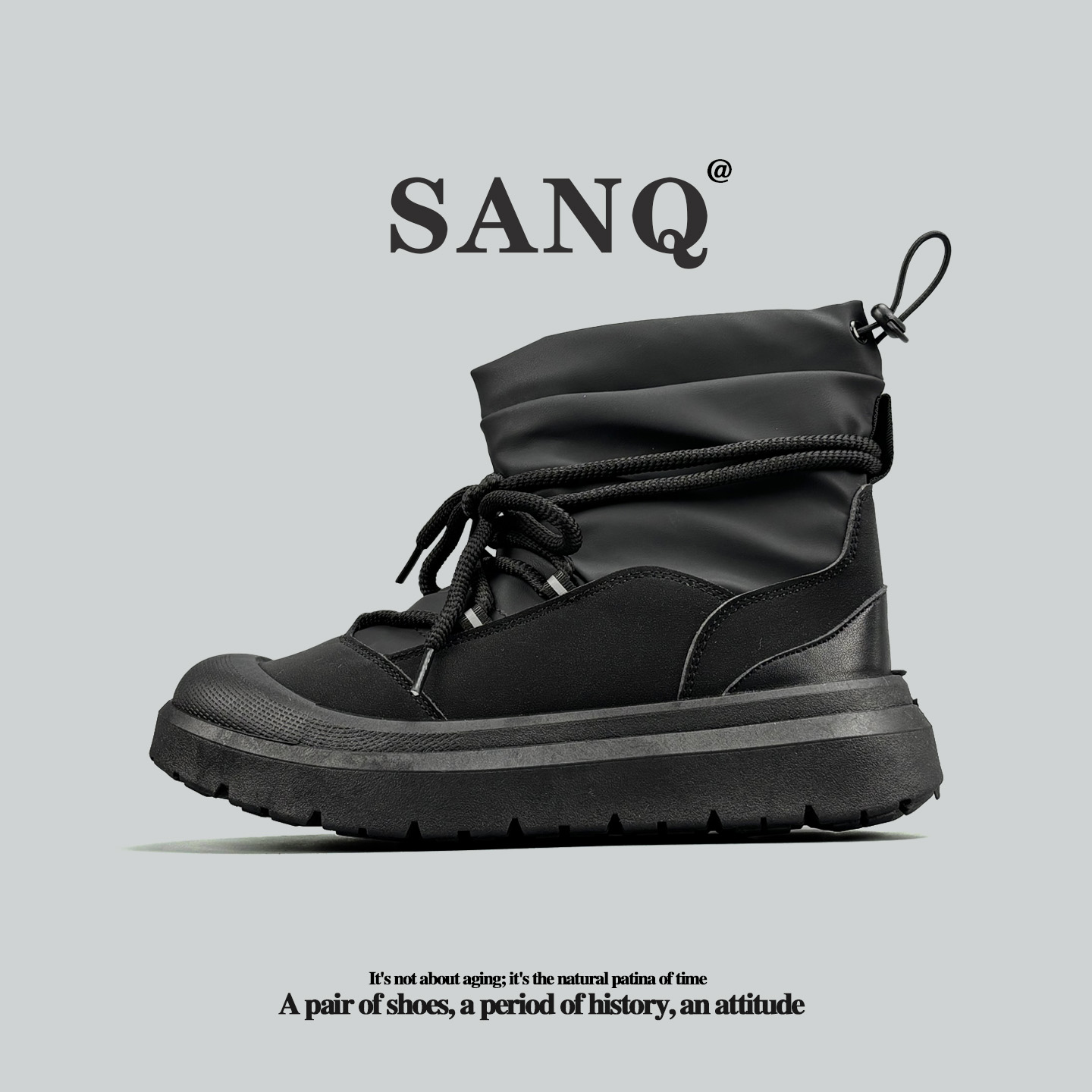 外贸俄罗斯雪地靴冬季加绒工装靴