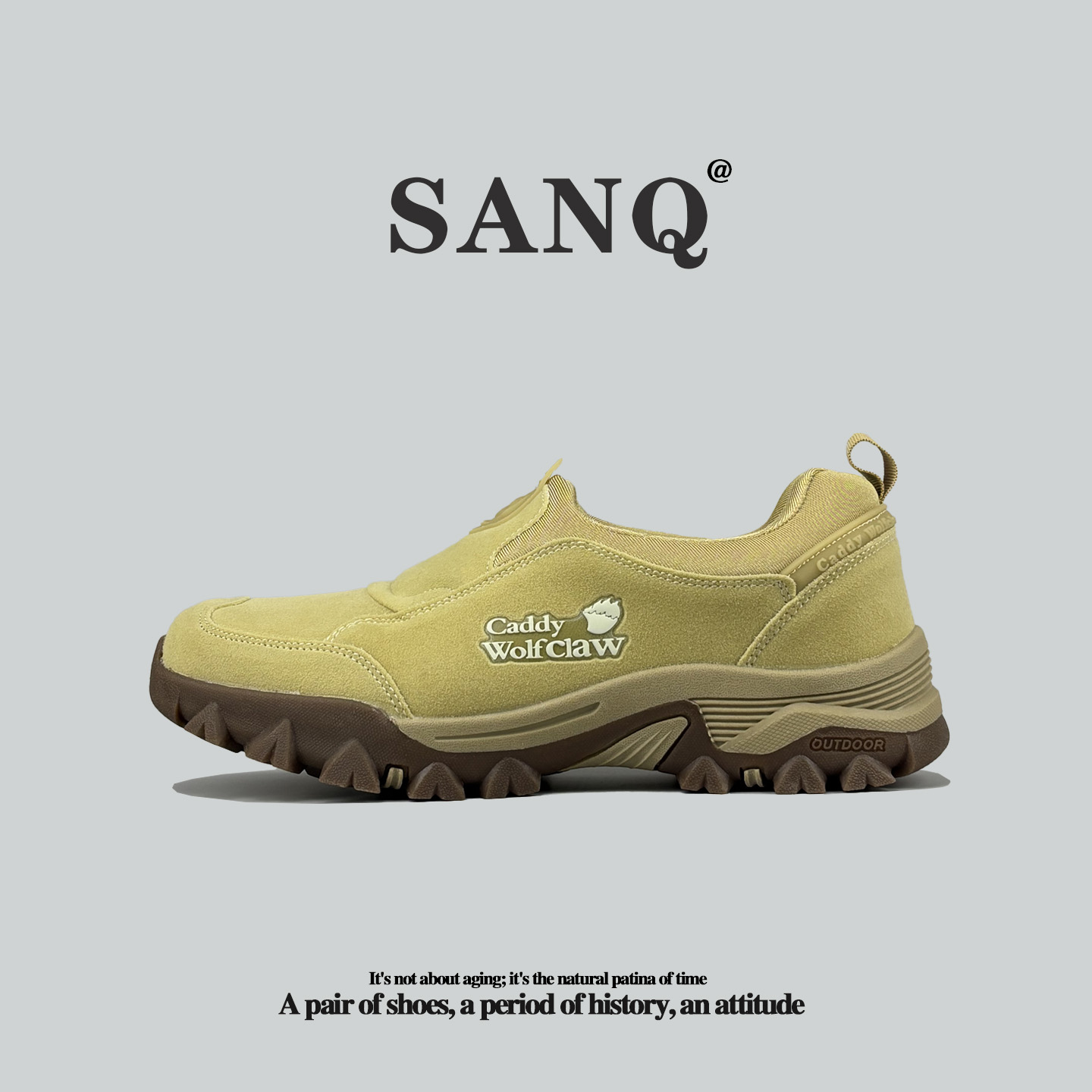 外贸登山鞋男牛皮绒面户外运动鞋