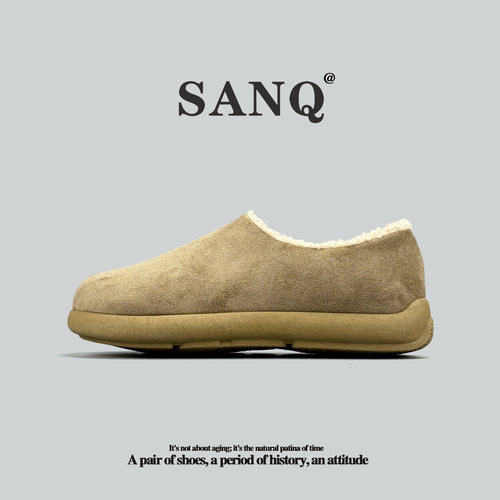 外贸勃肯棉鞋绒面防水男士懒人鞋