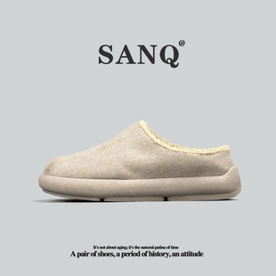 外贸美国单勃肯棉鞋加绒保暖一脚蹬男鞋冬季居家户外休闲男棉拖鞋