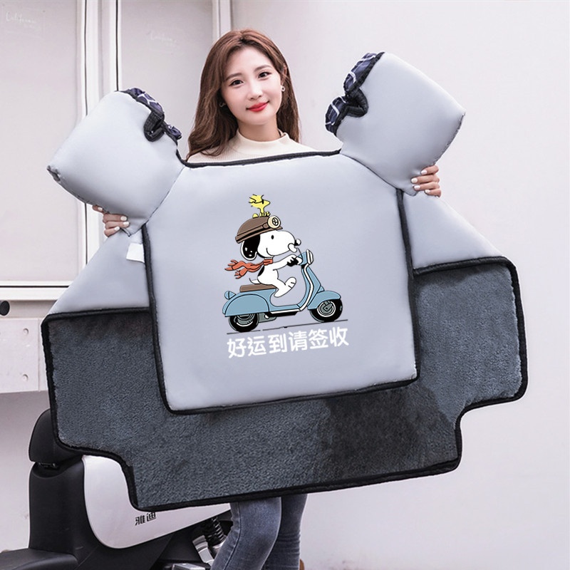 电动车冬季挡风被特厚春秋加绒摩托车三轮车通用型加厚防风罩