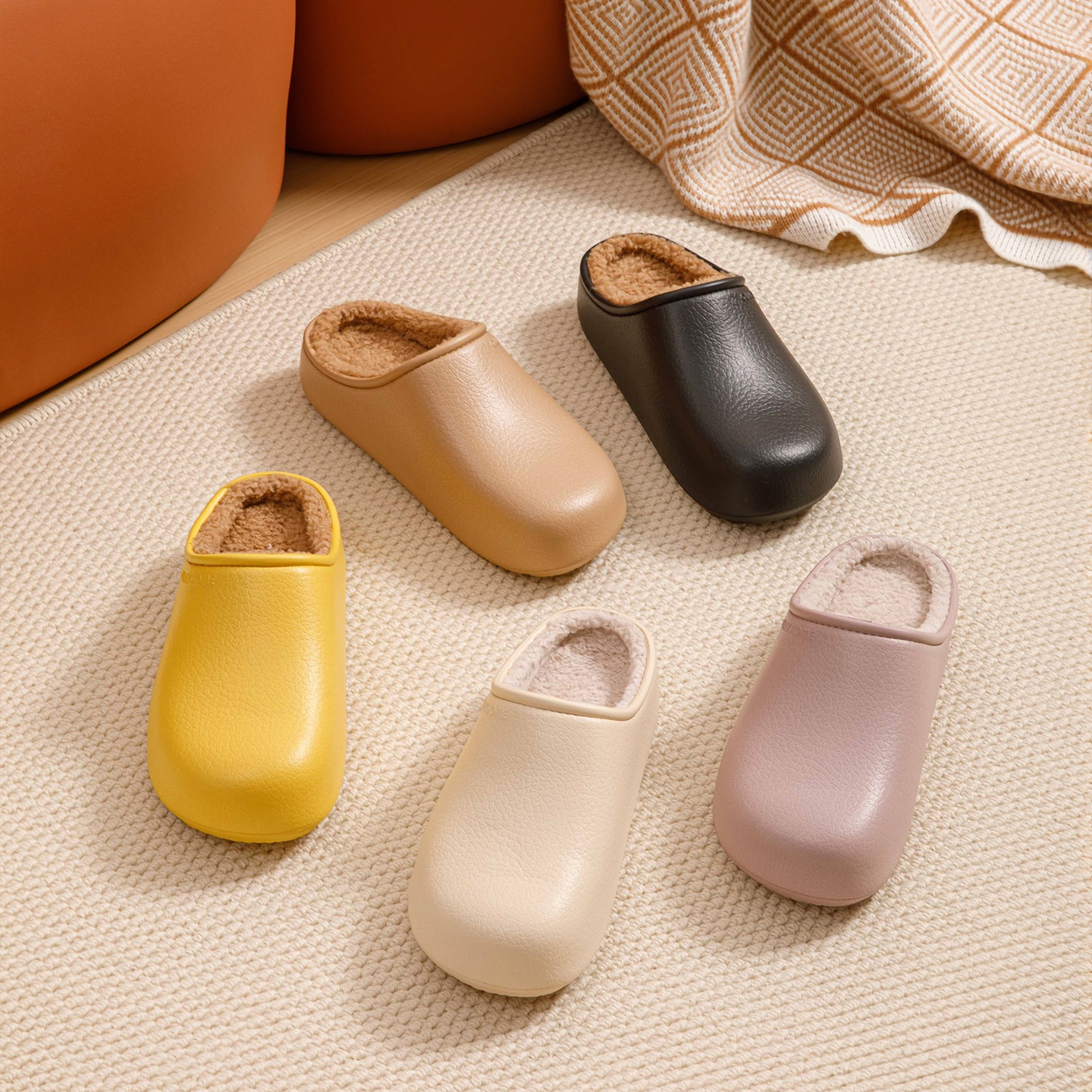 勃肯棉鞋女秋冬季家居家用厚底防滑防水抑菌时尚棉拖鞋男款可外穿