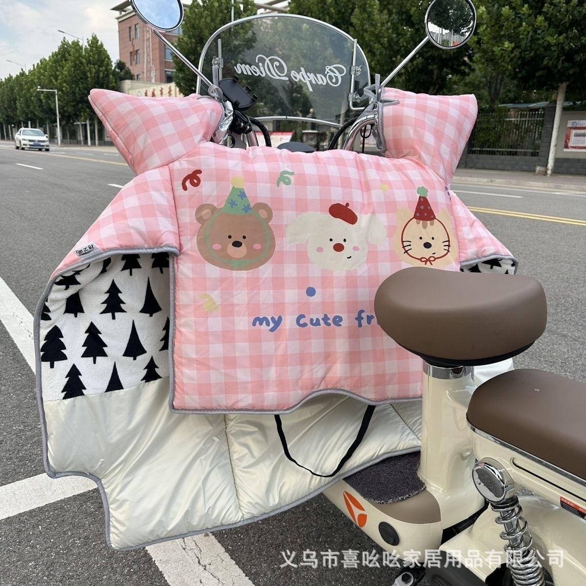 电动车挡风被冬季加绒加厚冬天摩托电瓶车三轮车挡风罩保暖防风罩